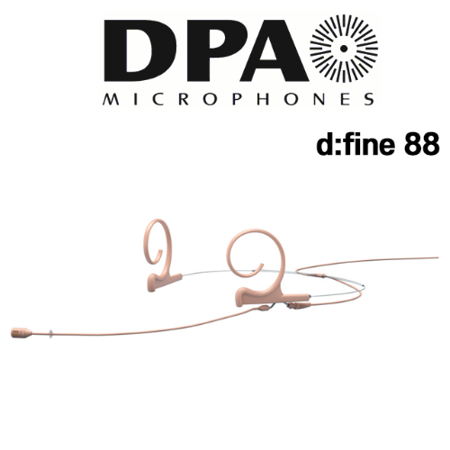 DPA d:fine 88 듀얼 카디오이드 헤드셋 (TA4F Mini-XLR 커넥터, 120mm 붐)