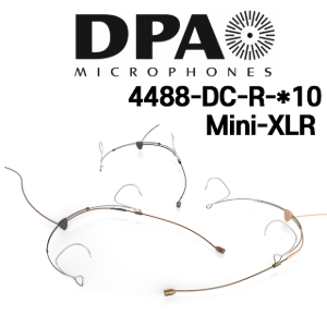 DPA 4488-DC-R-10 헤드셋 마이크 TA4F Mini-XLR 색상선택