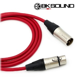 BKSOUND BK2020 빨강 XLR(암)-XLR(수) 국산 제작 마이크케이블