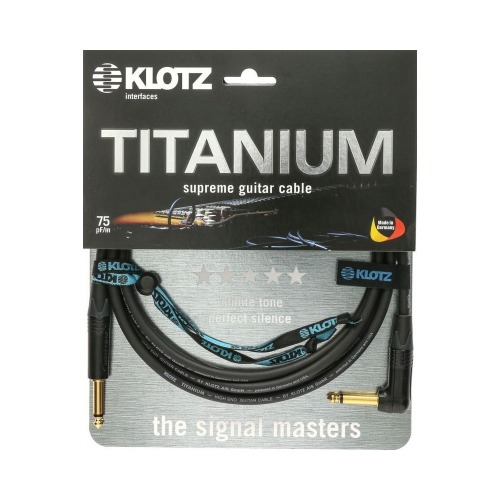 KLOTZ TITANIUM HIGH-END STARQUAD 클로츠 기타 케이블 (TS-TS ㄱ자,Neutrix 커넥터)