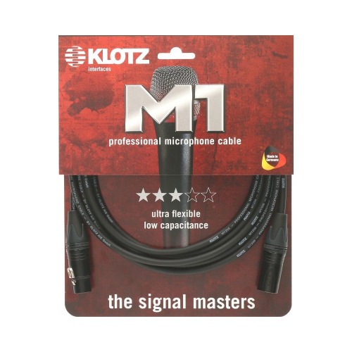KLOTZ M1 PRIME 클로츠 마이크 케이블 (XLR-XLR,Neutrik 커넥터) 블랙