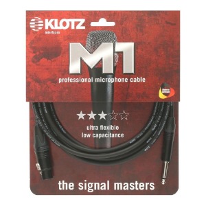 KLOTZ M1 PROFESSIONAL 클로츠 마이크 케이블 (XLR 암-TS,Neutrik 커넥터)